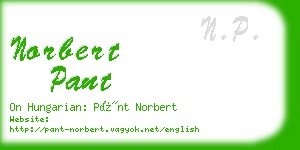 norbert pant business card